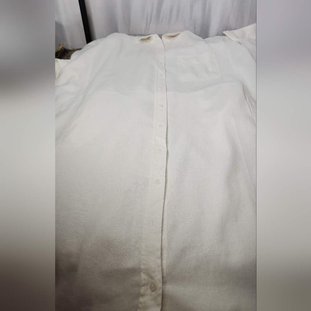 NEW! Women's Cotton 3/4 Sleeve Midi Shirtdress Universal Thread White M - Picture 4 of 16